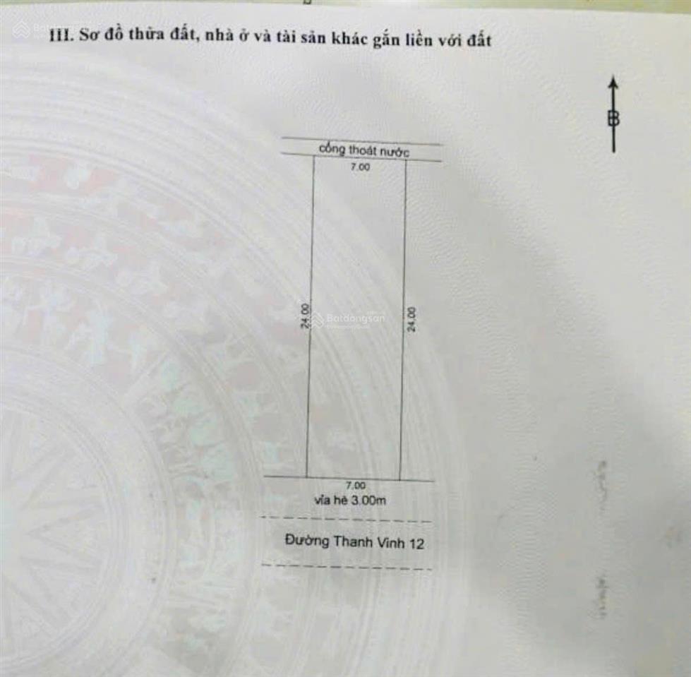 Bán 168m2 (7x24m) đất thanh vinh 12 | xây trọ, làm kho xưởng