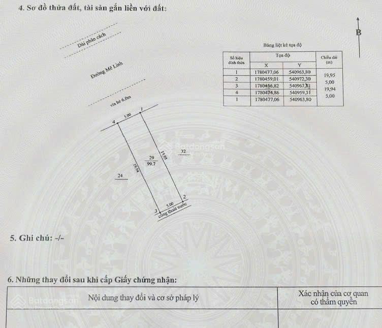Bán đất mặt tiền đường 33m mê linh sát quốc lộ 1a