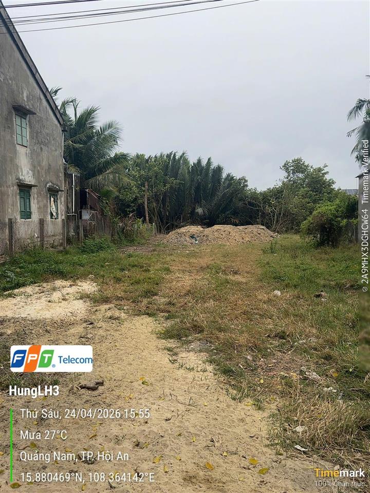 Bán đất tại dx 017, cẩm thanh, hội an, 17 triệu/m2, 564m2 view dừa nước