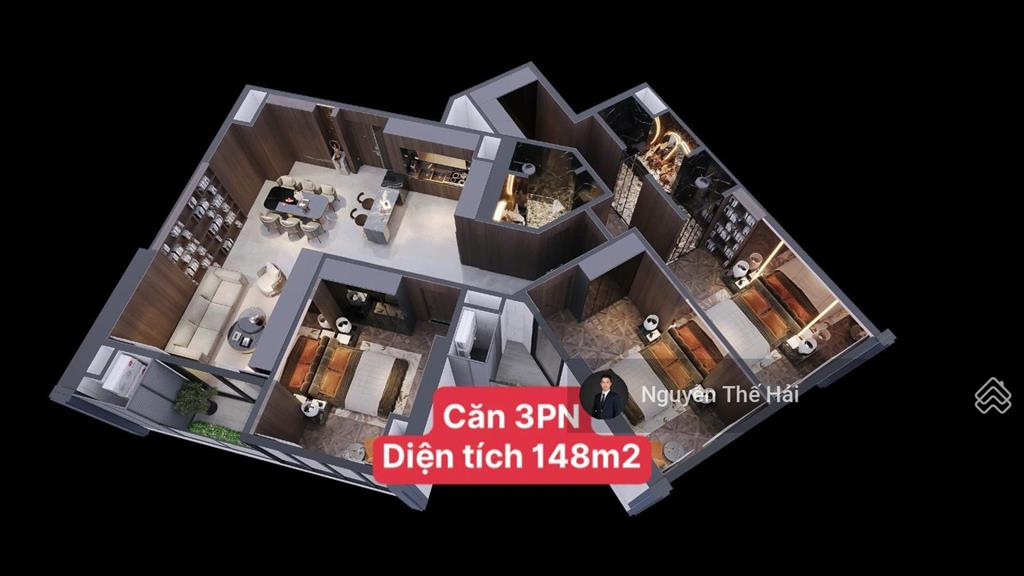 Căn hộ 3pn rẻ nhất toà s5 diện tích 164m2, hướng view sông, tổng giá 23 tỷ toà noble crystal tây hồ
