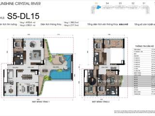 Căn penthouse 610m2 view sông hồng, có sân vườn bể bơi riêng, giá 130 tỷ, toà noble crystal tây hồ