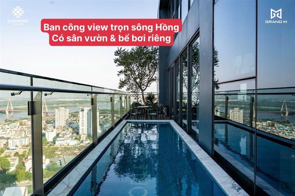 Căn góc 3pn 186m2 có sân vườn và bể bơi riêng. tổng giá 36 tỷ. tòa noble crystal tây hồ