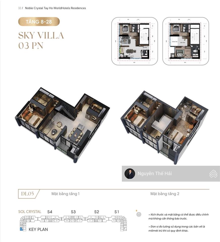 Căn góc duplex 3pn tầng 18, giá 24,6 tỷ, view sông hồng & cầu thăng long, noble crystal tây hồ