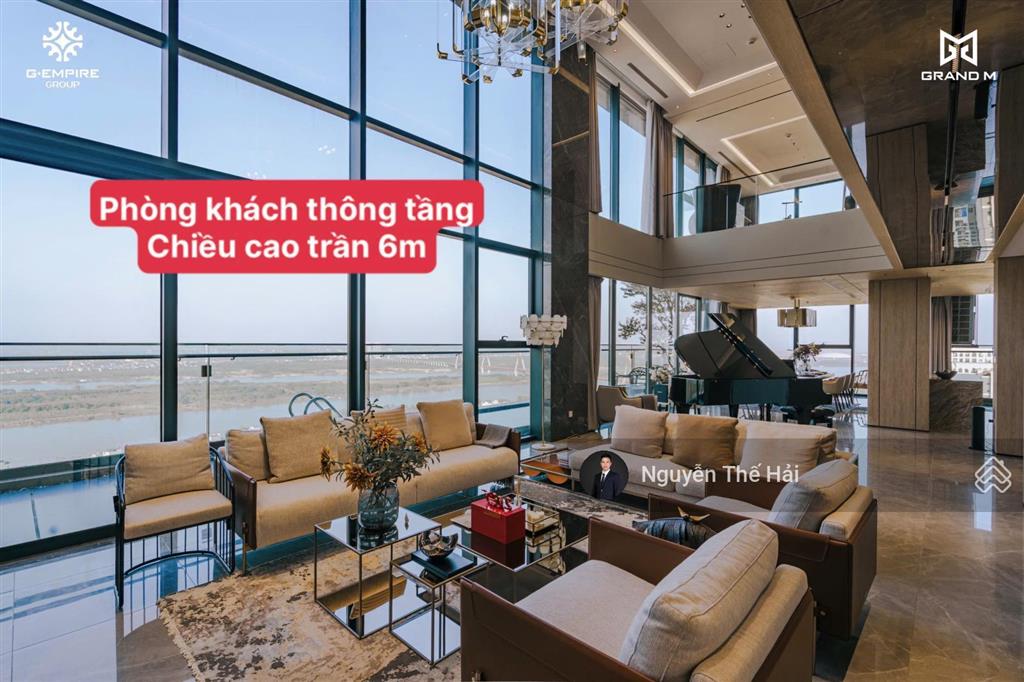 Căn góc duplex 3pn tầng 18, giá 24,6 tỷ, view sông hồng & cầu thăng long, noble crystal tây hồ