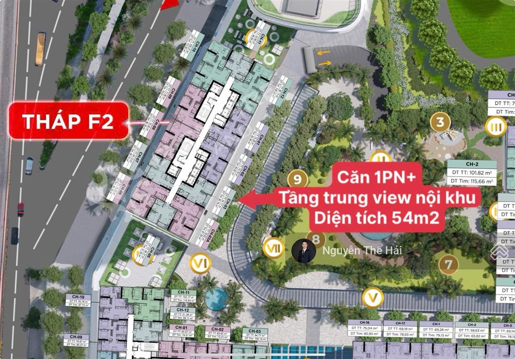 Căn 1pn+ giá 8,7 tỷ, diện tích 54m2, tầng trung, view tiện ích nội khu, toà sun feliza cầu giấy