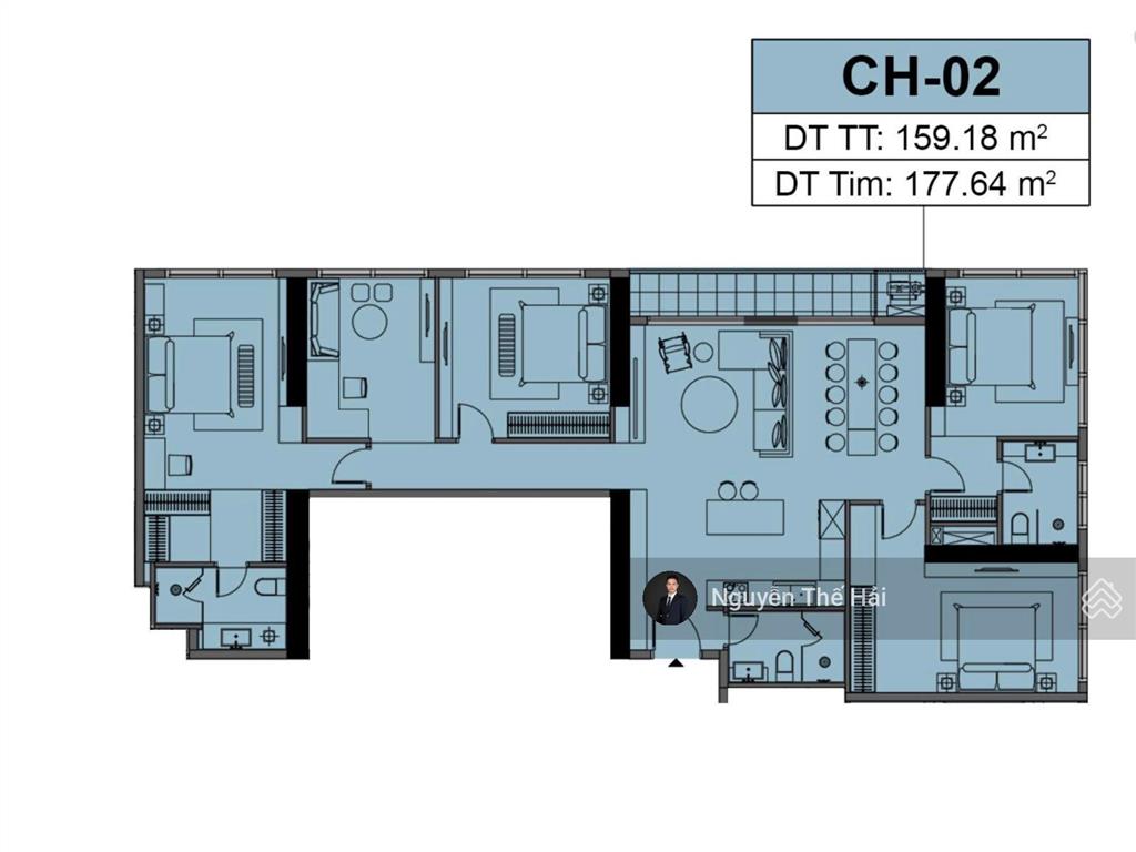 Căn góc 5 phòng ngủ 160m2, toà f3, view nội khu siêu đẹp, giá 21,5 tỷ, sun feliza cầu giấy