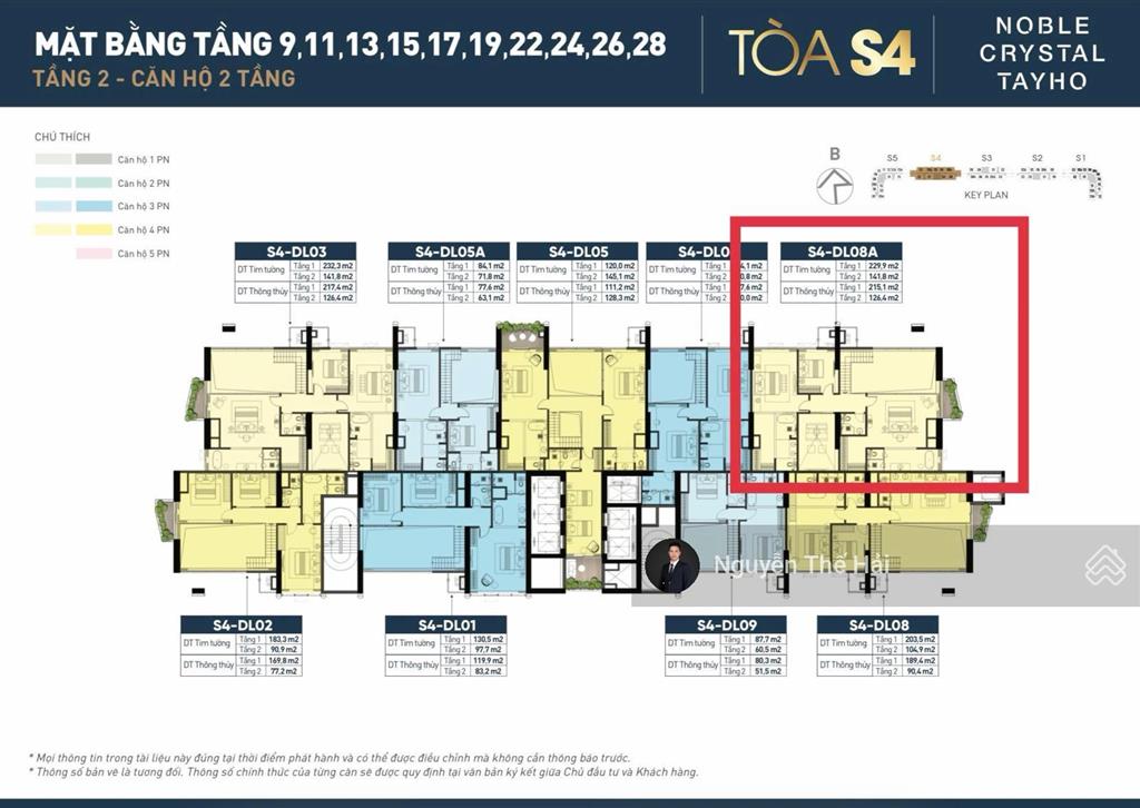 Căn góc duplex 5pn tòa s4, tầng 30 view sông hồng, có bể bơi riêng, giá 72 tỷ, noble crystal tây hồ