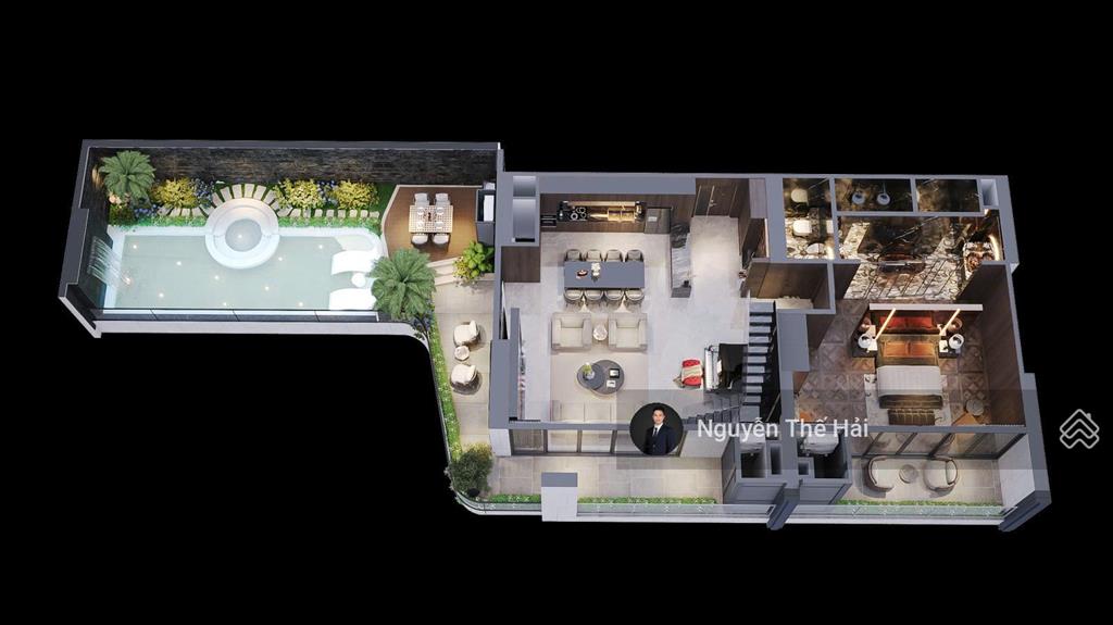 Căn góc duplex 5pn tòa s4, tầng 30 view sông hồng, có bể bơi riêng, giá 72 tỷ, noble crystal tây hồ