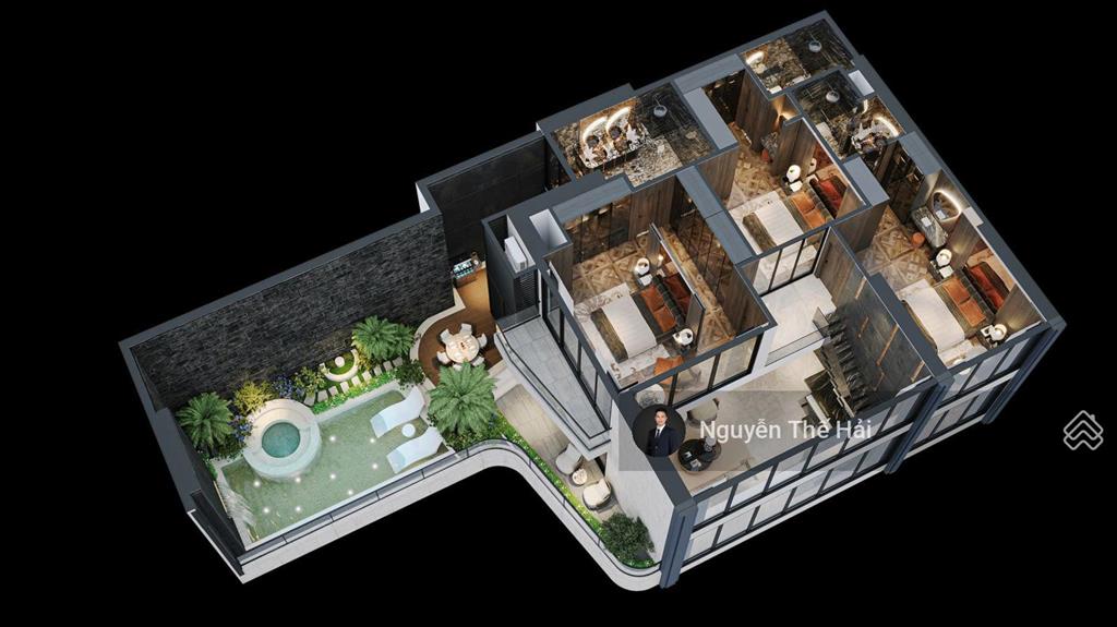 Căn góc duplex 5pn tòa s5, tầng 27 view sông hồng, có bể bơi riêng, 58,3 tỷ, noble crystal tây hồ