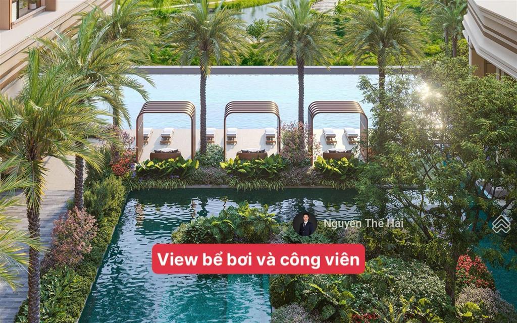 Căn 2pn + 1 phòng học, tòa c, 107m2, giá 11 tỷ, view bể bơi và công viên, le parc place  parkcity