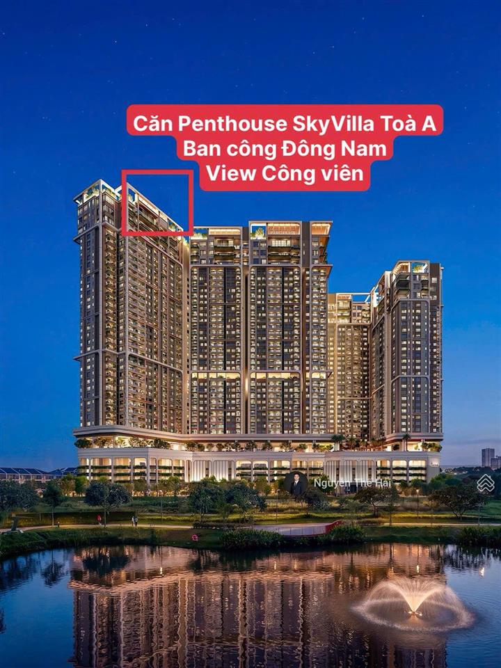 Căn penthouse sky villa 5pn tòa a, 592m2, giá 45 tỷ, view công viên, le parc place  parkcity
