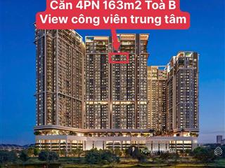 Căn 4pn toà b, 163m2, giá 18 tỷ, ban công tây nam, view công viên, le parc place  parkcity