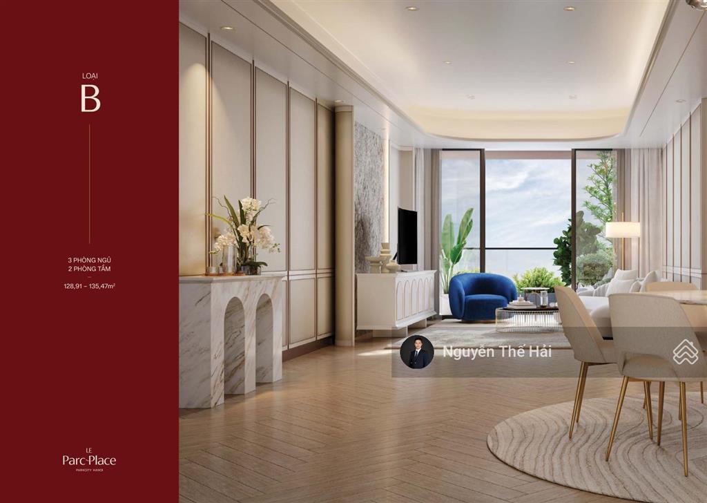 Căn góc 3pn tòa d, 129m2, giá 13 tỷ, ban công đông nam, view khu evelyne, le parc place  parkcity