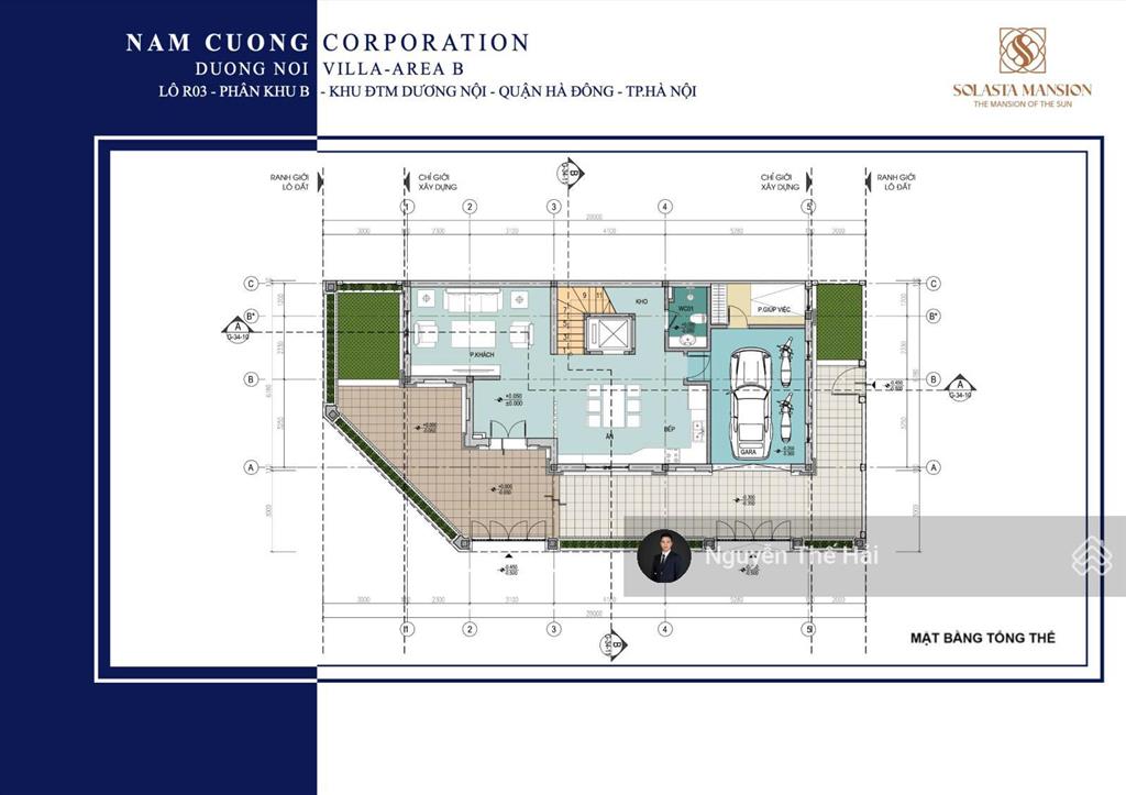 Căn góc song lập 187,5m2, hướng đông nam, đối diện nhà văn hoá & gần chung cư, solasta mansion
