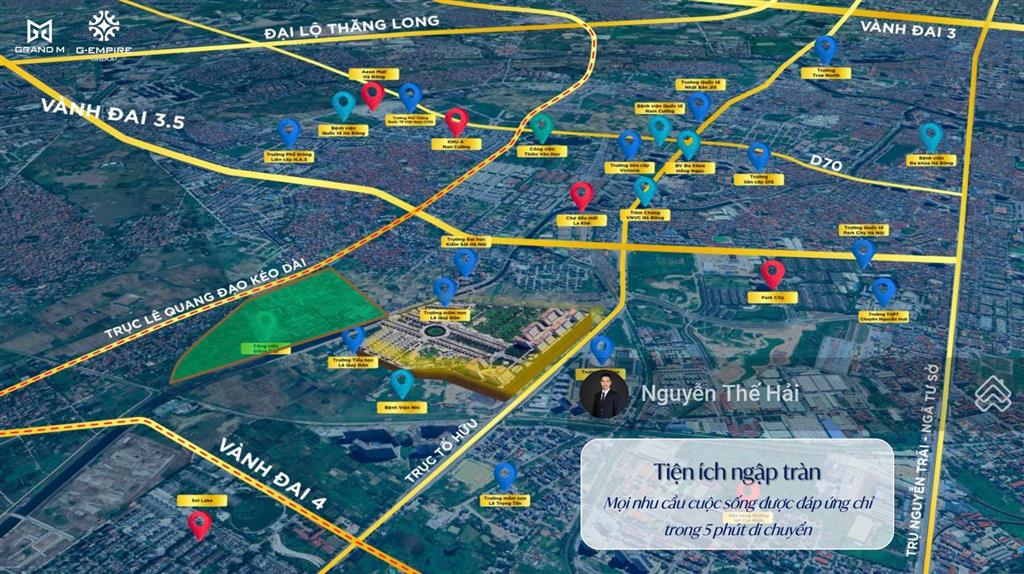 Căn góc song lập 187,5m2, hướng đông nam, đối diện nhà văn hoá & gần chung cư, solasta mansion