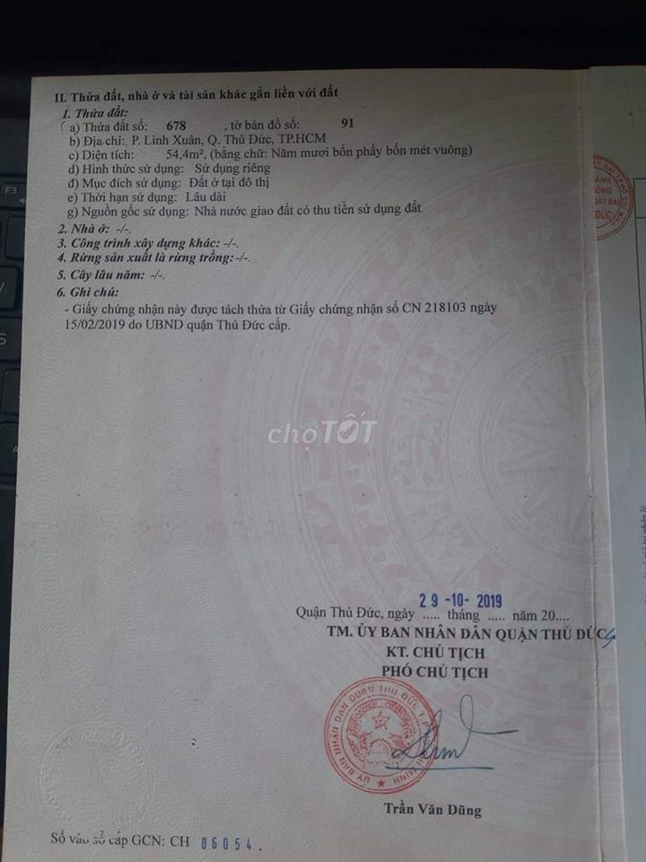 BÁN ĐẤT THỔ CƯ PHƯỜNG LINH XUÂN, TP. THỦ ĐỨC – HẺM Ô TÔ ĐƯỜNG SỐ 8