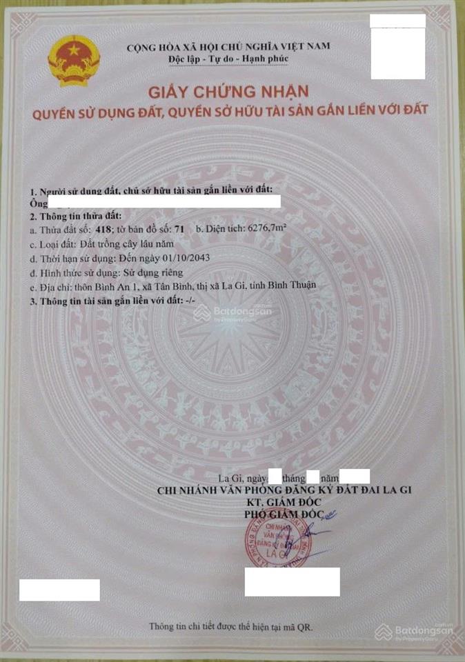 Chính chủ bán 6.276,7 m đất mặt tiền nguyễn tri phương la gi