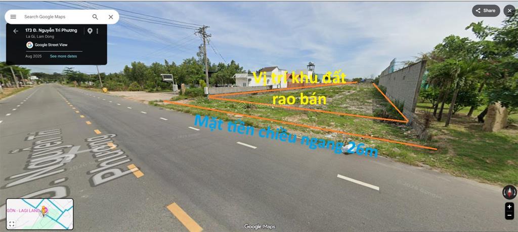 Chính chủ bán 6.276,7 m đất mặt tiền nguyễn tri phương la gi