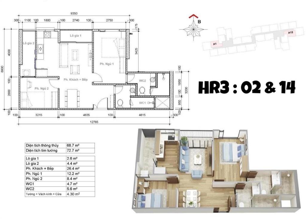 Eco green  cho thuê nhanh căn hộ 2pn 2wc full nt  18tr5/tháng ~ 73m2 view công viên nội khu
