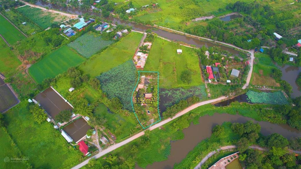 1192m đất mặt tiền kênh đá hàng tại xã bình mỹ, củ chi.