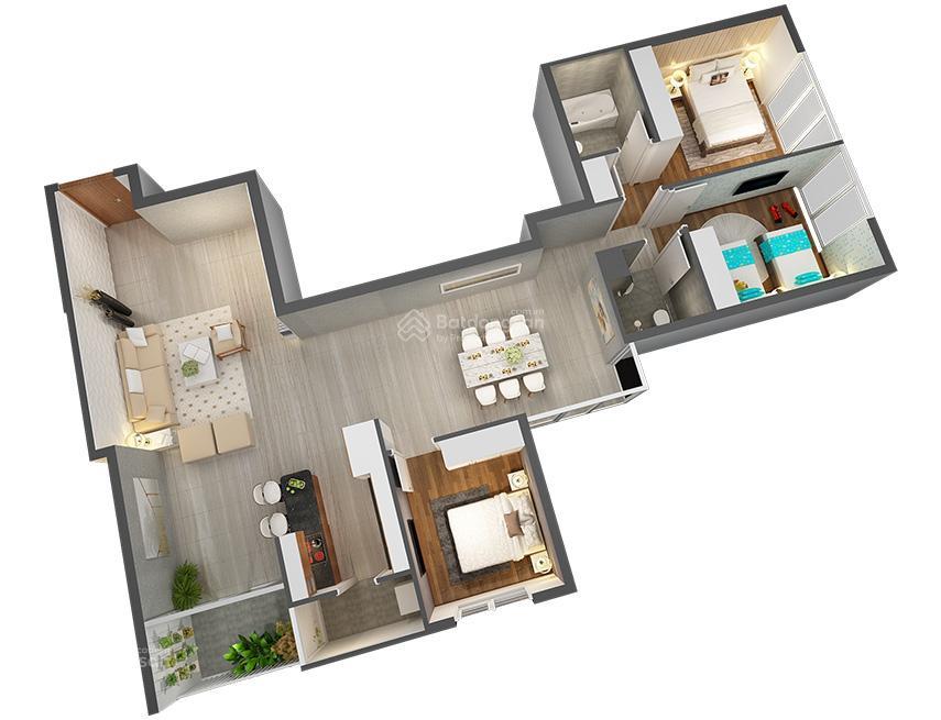 Luxgarden 130m 3pn*2wc có 03 máy lạnh (thu hà 0932 758 ***)