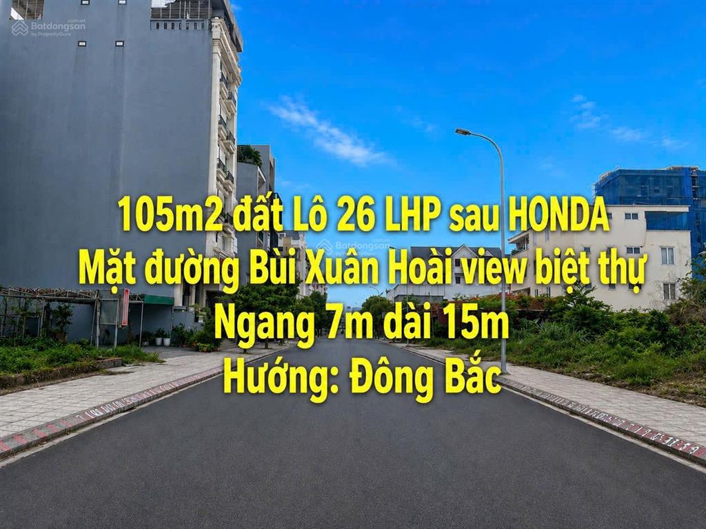 Bán đất lô 26 lê hồng phong sau honda  hải phòng