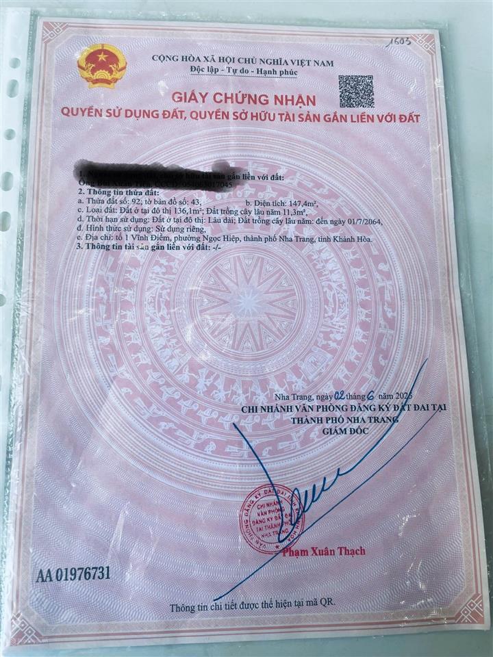 Đất hẻm lương đình của (hẻm xe hơi 7m), 24/120 lương đình của, giá 5 tỷ 5, dt 147m2