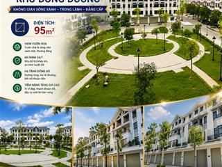 Chỉ 14,4 tỷ căn liền kề 95m2 view vườn hoa khu đông dương dự án hinode royal park.  0966 761 ***