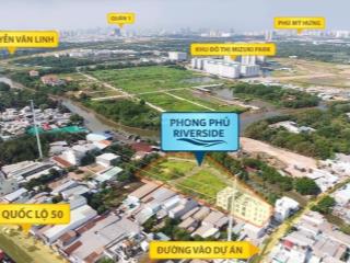 Bán đất đường quốc lộ 50 gần ngã tư nguyễn văn linh, xã phong phú, bình chánh