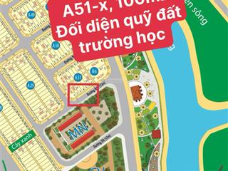 Mega city 1 (cầu đò) bán lô a543, 100m2 1ty1, đối diện trường học, sát sông thị tính..