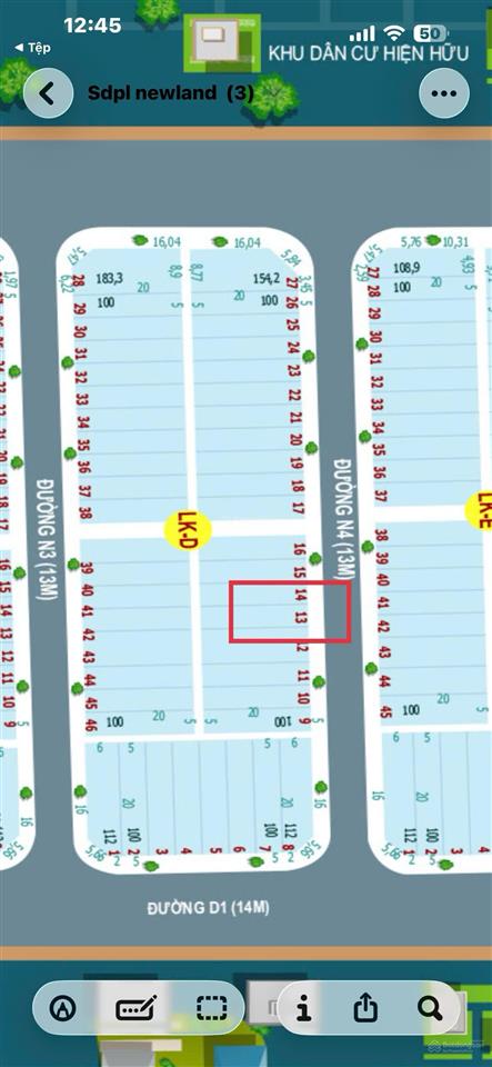 Khu dân cư newland  mặt tiền đường dt750, lô d13, 100m2 giá 700 triệu, bàu bàng, bd