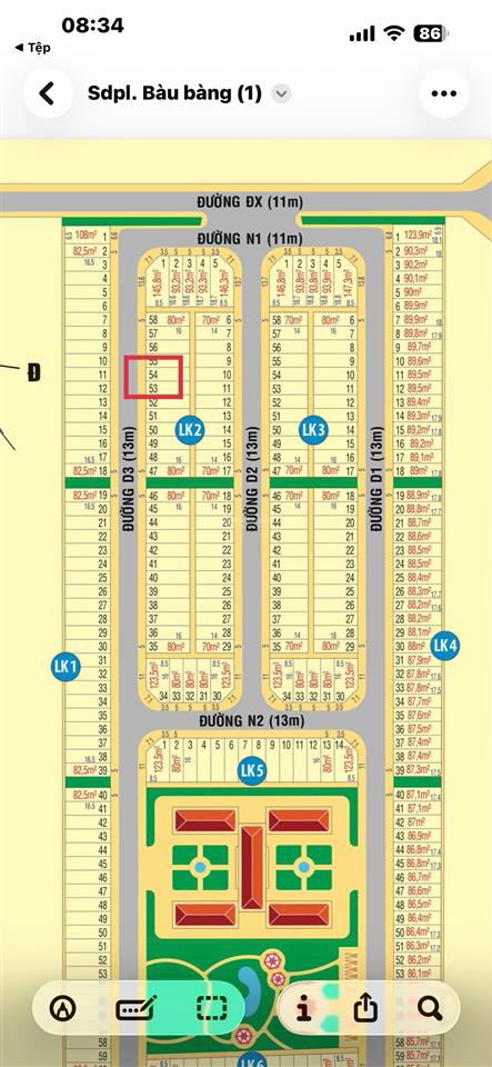 Khu dân cư trung quân  lk424 (88,5m2) giá 730tr, bàu bàng, golden future city