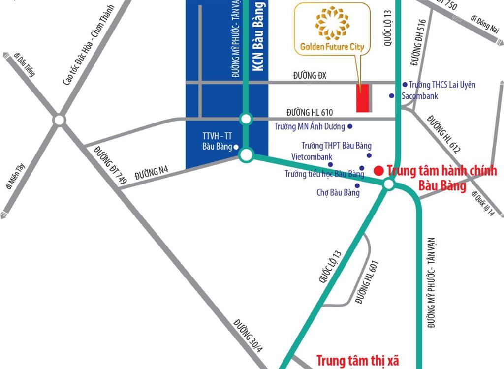 Khu dân cư trung quân  lk424 (88,5m2) giá 730tr, bàu bàng, golden future city