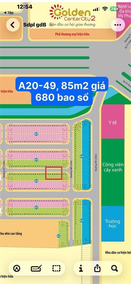 Golden b (mỹ phước 4b)  cần bán lô 85m² giá 650tr, phường bến cát, hồ chí minh