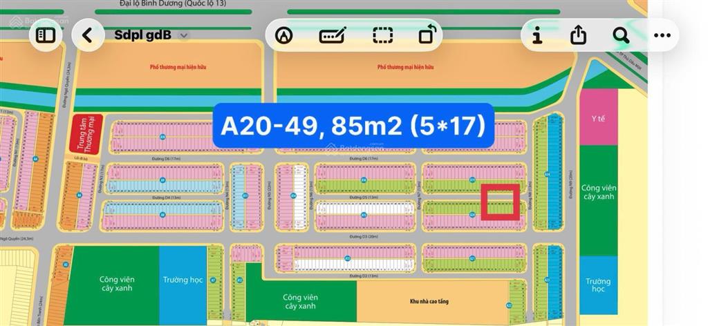 Golden b (mỹ phước 4b)  cần bán lô 85m² giá 650tr, phường bến cát, hồ chí minh