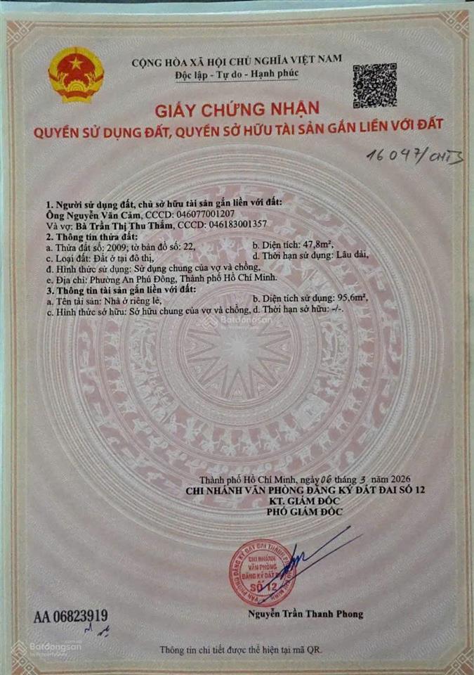 Bán nhà riêng tại thạnh lộc 19, 4,48 tỷ, 52m2, 2pn, 3wc, hướng đông nam