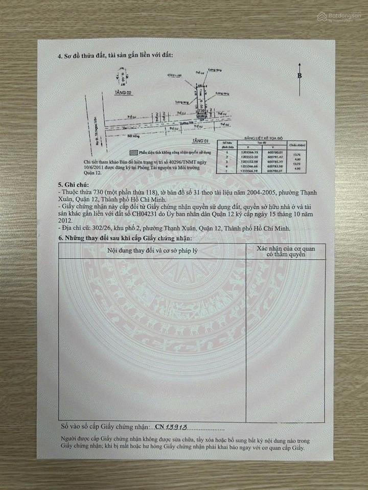 Bán nhà riêng thạnh xuân 31, 3,75 tỷ vnd, 56 m2, 3pn + 1 wc/pt
