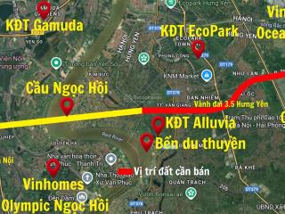 Bán 1000m2 giáp vinhomes olympic ngọc hồi, 2 mặt đường ô tô tránh nhau, chỉ 2.85 tỷ