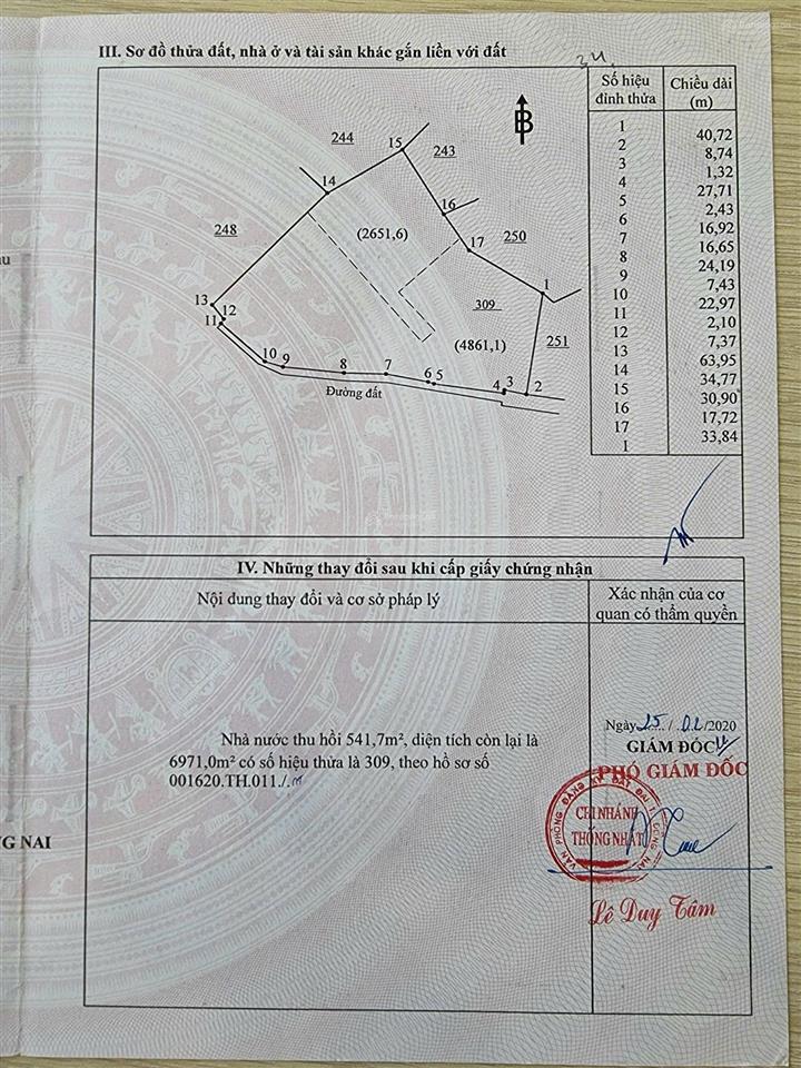 Bán đất tại lộ 25, thống nhất, đồng nai, giá tốt, diện tích 6971m2