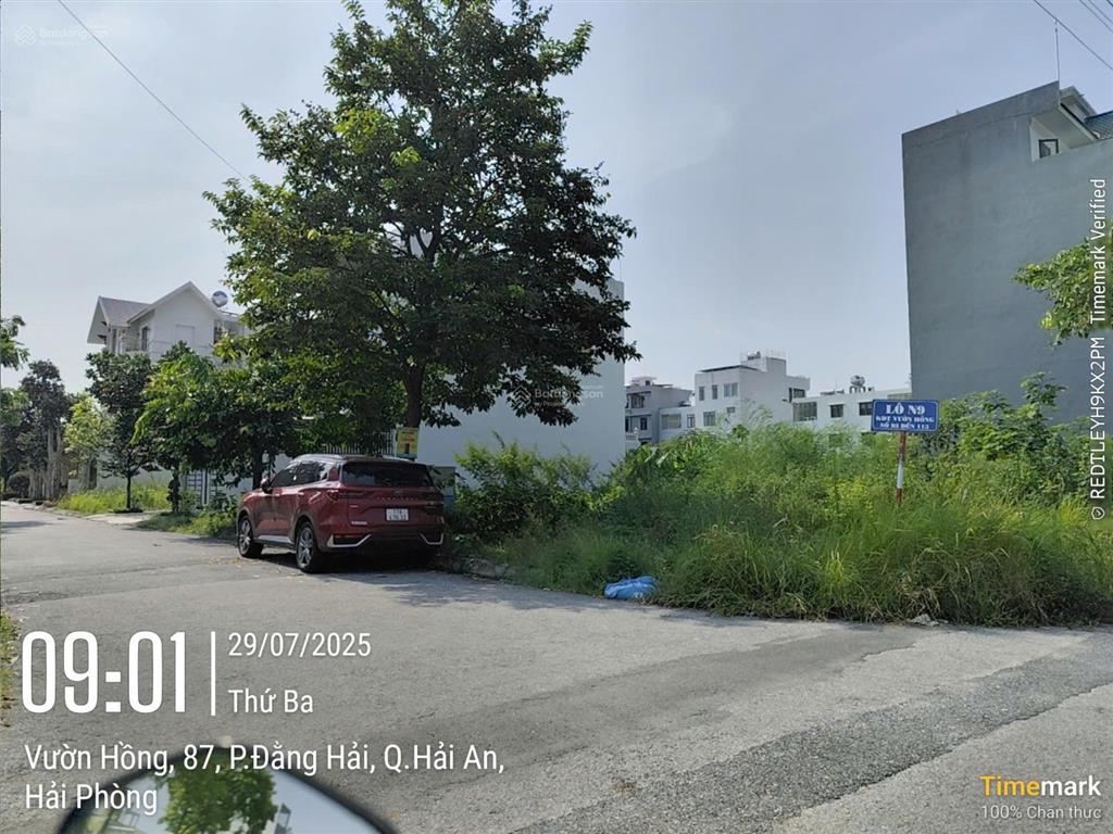 Bán lô đất 260.25m2 lô góc 2 mặt tiền khu biệt thự vườn hồng. giá 56 triệu/m2