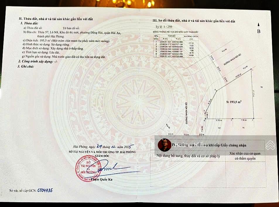 Bán lô góc biệt thự vườn hồng diện tích 193m² giá 63 triệu/m²