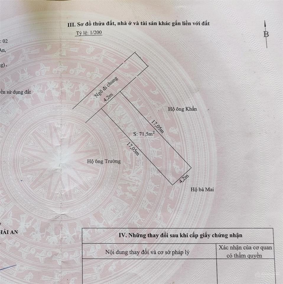 Đất khu vườn hồng đằng hải, hải an, hải phòng. diện tích 71,5m2
