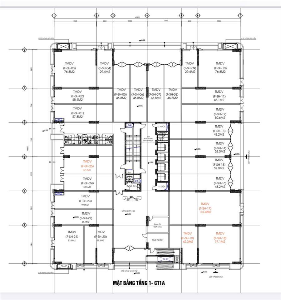 Bql cho thuê kiot thương mại tầng 1 chung cư feliz homes, đa dạng dt 29m2  69m2  76m2  200m2