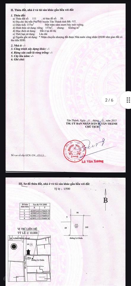 Bán lô đất siêu phẩm đường lê duẩn gần khu trung tâm hành chính phú mỹ, dt 10x16m giá 7 tỷ quá rẻ