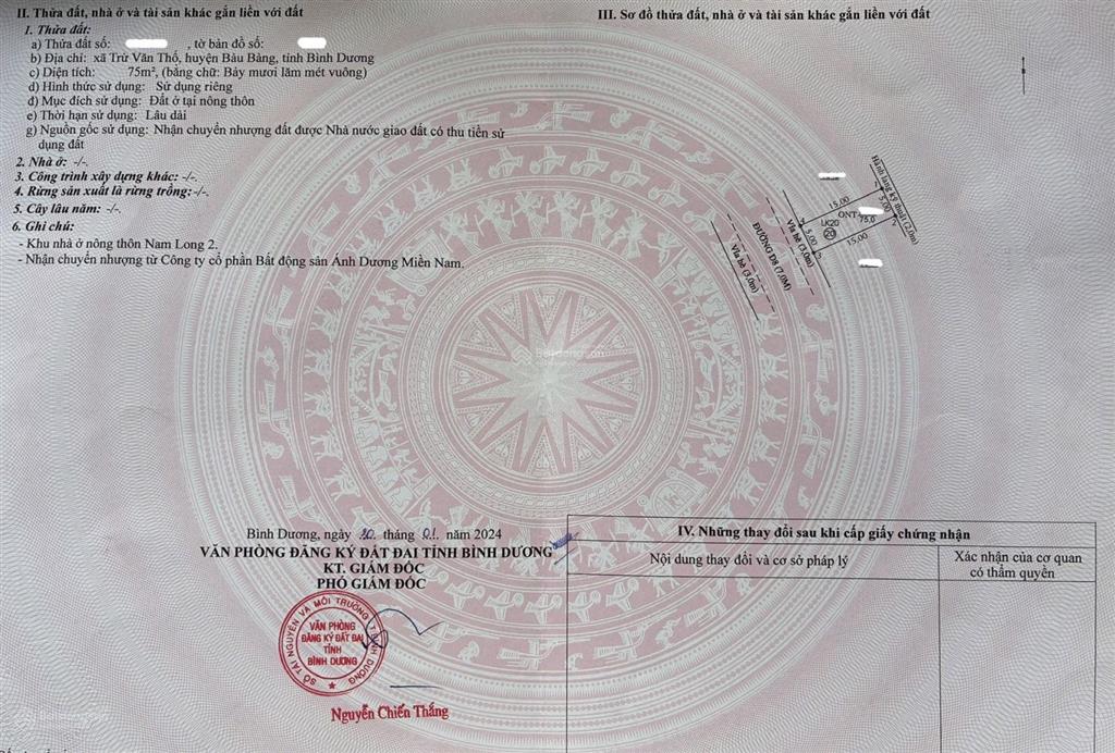 Sang cọc lỗ 40tr, nhượng lại 580tr lô 75m2 phúc an bình dương, không tiếp môi giới nhé