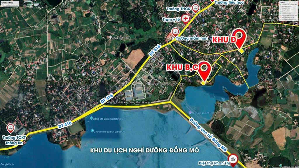 Bán đất mặt hồ du lịch sinh thái đồng mô, hà nội giá ưu đãi 1,4 tỷ, 100m2
