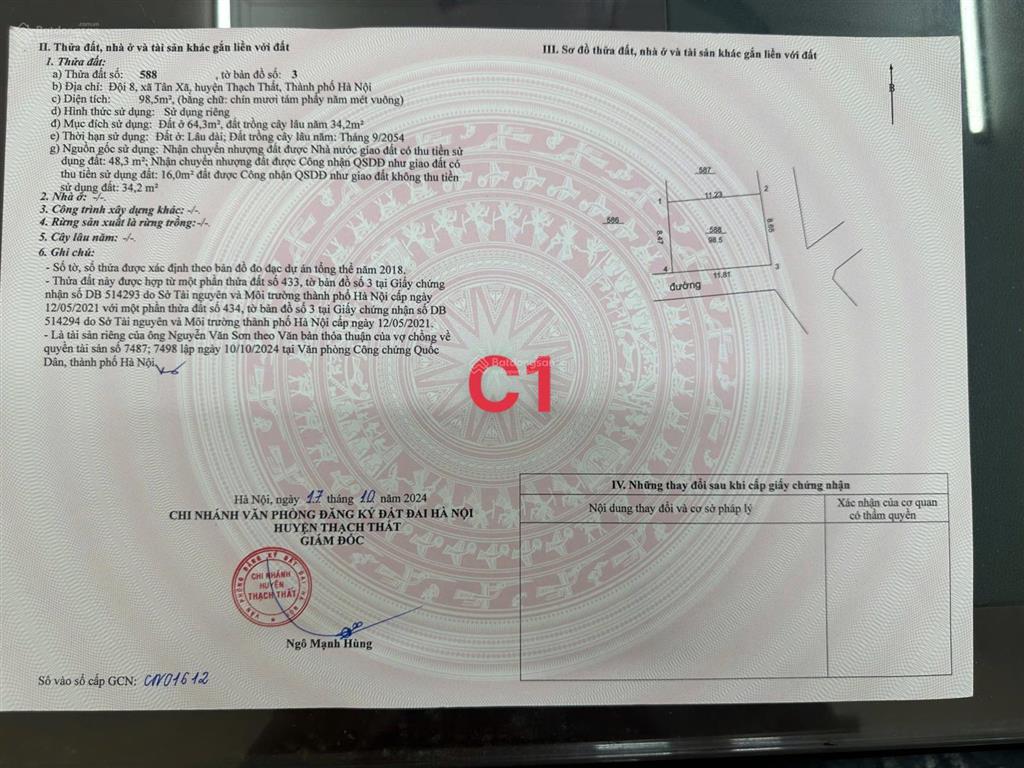Cần tiền! bán lô góc tại tân xã, gần trường fpt cho thuê tốt, 4,49 tỷ, 99m2, giá tốt hàng hiếm