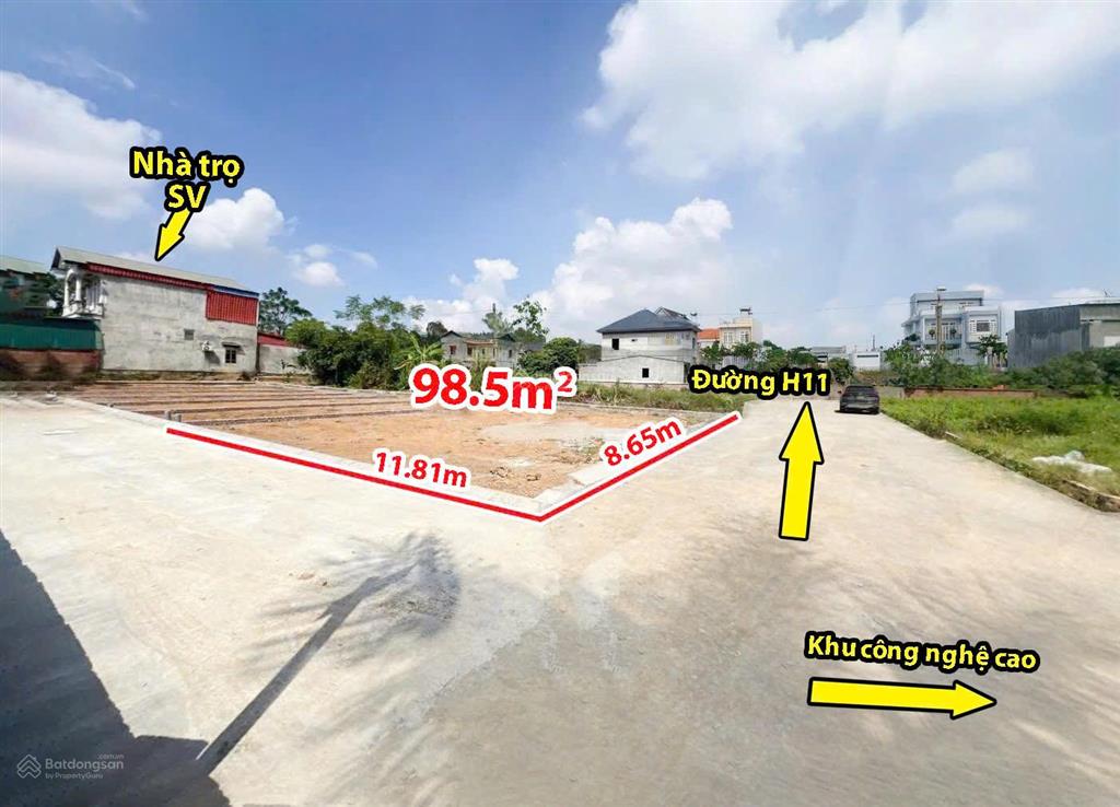 Cần tiền! bán lô góc tại tân xã, gần trường fpt cho thuê tốt, 4,49 tỷ, 99m2, giá tốt hàng hiếm