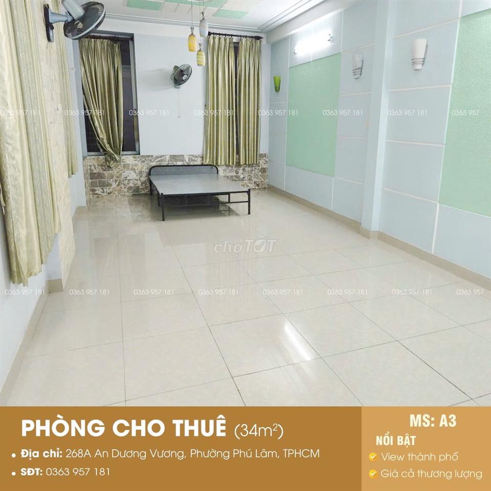 CHO THUÊ PHÒNG - NGAY MẶT TIỀN AN DƯƠNG VƯƠNG Q6