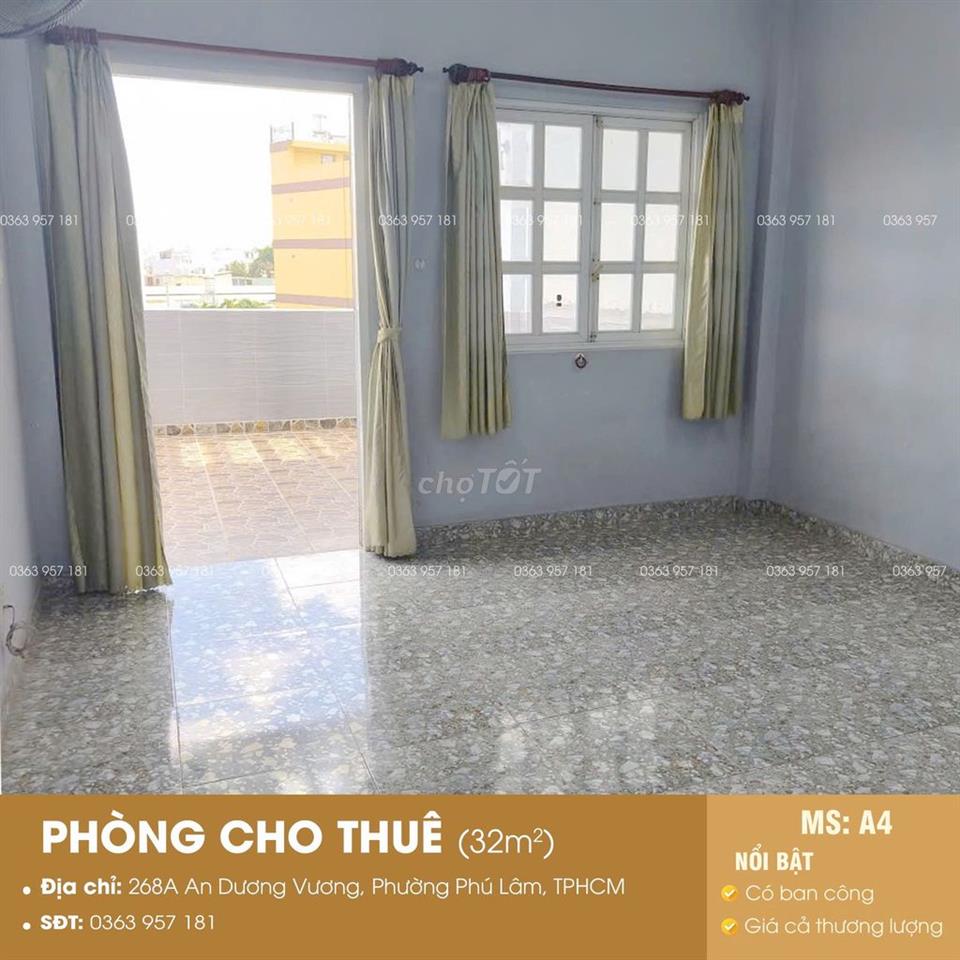 CHO THUÊ PHÒNG - NGAY MẶT TIỀN AN DƯƠNG VƯƠNG Q6